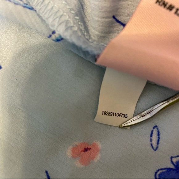 Juicy Couture Top Medium Rain Floral Ruffle Blouse Rhinestone Neck - Picture 15 of 15